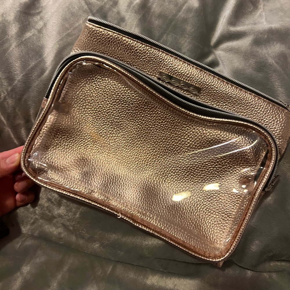 bebe Gold and Clear Makeup Organizer